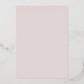Antiek frame roze strik doopsel folie uitnodiging (Achterkant)