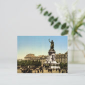 Antiek Frankrijk c1900, Place de la République Par Briefkaart (Staand voorkant)