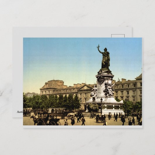 Antiek Frankrijk c1900, Place de la République Par Briefkaart (Voorkant / Achterkant)