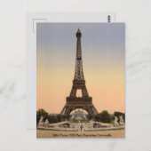 Antiek Frankrijk Eiffeltoren, Paris-Expo 1900 Briefkaart (Voorkant / Achterkant)