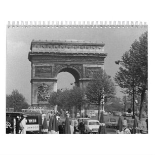 Antiek Frankrijk Parijs 1970 Kalender