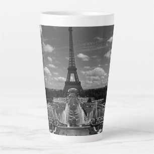 Antiek Frankrijk Parijs Fonteinen Eiffeltoren Latte Mok