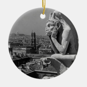 Antiek Frankrijk Parijs Notre Dame Kathedraal denk Keramisch Ornament