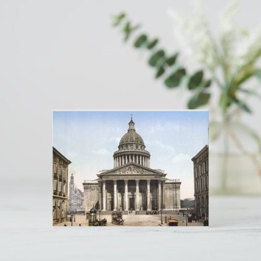 Antiek Frankrijk straatbeeld c1900, Pantheon, Pari Briefkaart (Staand voorkant)
