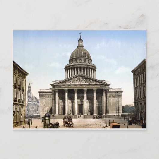 Antiek Frankrijk straatbeeld c1900, Pantheon, Pari Briefkaart (Voorkant)