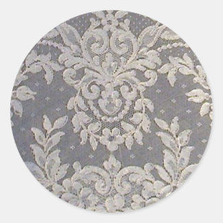 Antiek Frans Alencon Lace Ronde Sticker