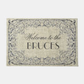 Antiek Frans Bloemen Lijst gepersonaliseerd Deurmat (Voorkant)