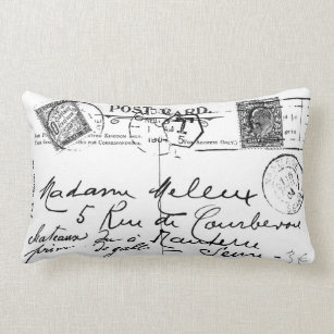 Antiek Frans Briefkaart Stamps Paris Pillow Kussen