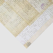 Antiek Frans document Collage Tissuepapier (Detail)