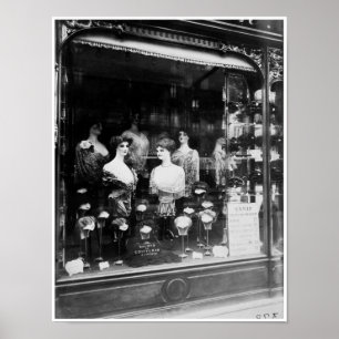 Antiek Frans Hair Salon Coiffure Poster