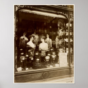 Antiek Frans Hair Salon Coiffure Poster