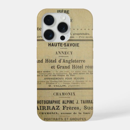 Antiek Frans Hotel Geval iPhone Hoesje (Achterkant)