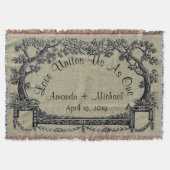 Antiek Frans Lijst Trees Personalized Wedding Deken (Voorkant)