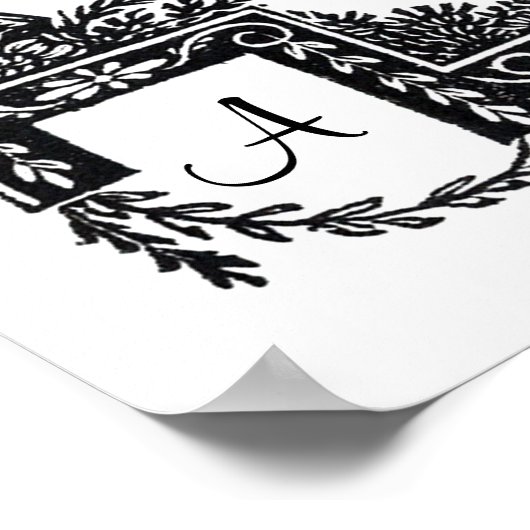 Antiek Frans Lijst Trees Personalized Wedding Poster (Hoek)