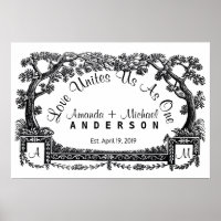 Antiek Frans Lijst Trees Personalized Wedding
