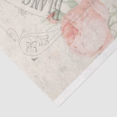 Antiek Frans Redoute Roos Ephemera ontkoppeling Tissuepapier (Detail)