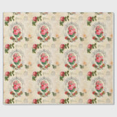 Antiek Frans Roos Ephemera Cadeaupapier (Vlak)