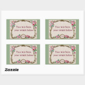 Antiek Frans Roos, Lijst blanco Rechthoekige Sticker (Vel)