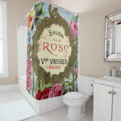 Antiek Frans Roos — Perfume Shower Curtain Douchegordijn (In situ)