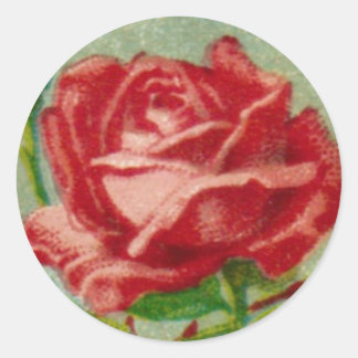 Antiek Frans Roos Ronde Sticker