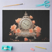 Antiek Frans Tafelklok 2 Decoupage papier (Craft)