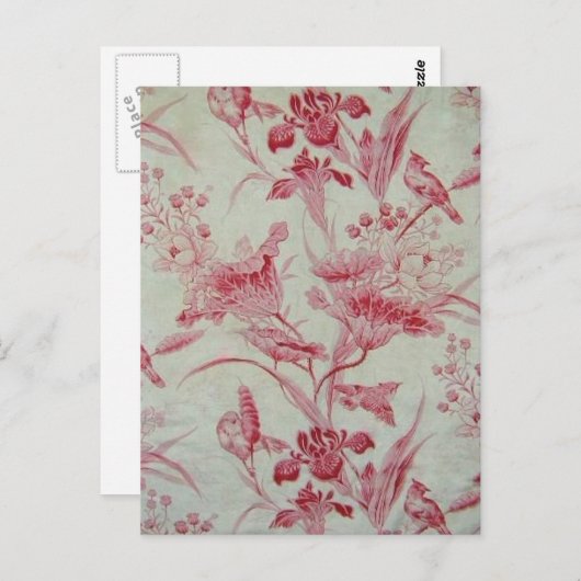 Antiek Frans Toile Briefkaart (Voorkant / Achterkant)