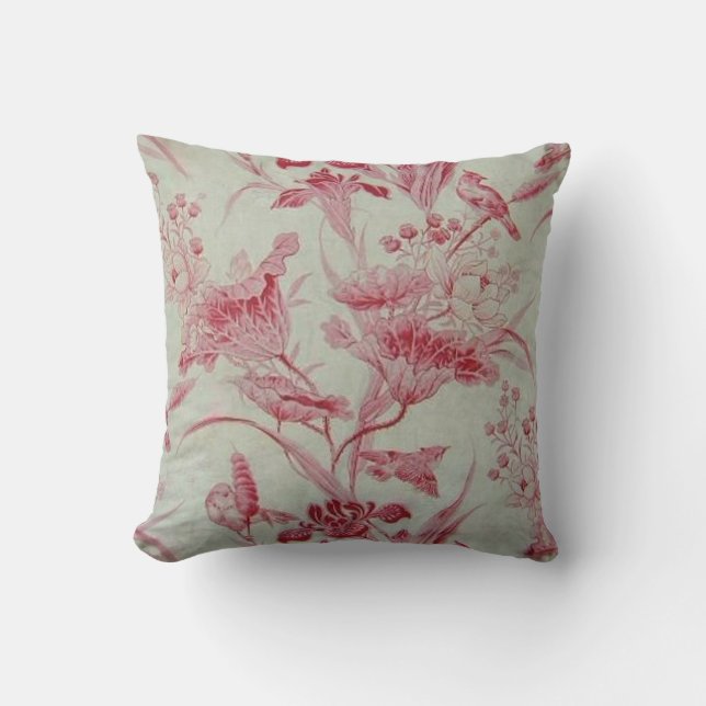 Antiek Frans Toile Kussen (Voorkant)