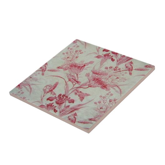 Antiek Frans Toile Tegeltje (Zijkant)