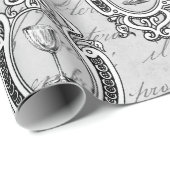 Antiek Frans wijnembleem Cadeaupapier (Rol Hoek)