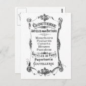 Antiek  Franse ad Briefkaart (Voorkant / Achterkant)