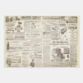 Antiek Franse advertenties Ephemera Inpakpapier Vel (Voorkant 3)