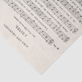 Antiek Franse bladmuziek "De Winter" Decoupage Tissuepapier (Detail)