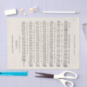 Antiek Franse bladmuziek "De Winter" Decoupage Tissuepapier (Craft)