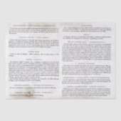 Antiek  Franse boekenpagina's ontkoppeling Tissuepapier (Voorkant)