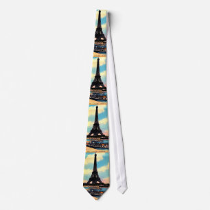 Antiek Franse Chic Eiffel Tower Stropdas