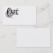 Antiek Franse Coffee Cafe Logo Visitekaartjes (Voorkant / Achterkant)