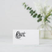 Antiek Franse Coffee Cafe Logo Visitekaartjes (Staand voorkant)