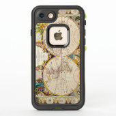 Antiek Franse kaart van de wereld 1755 (Achterkant)