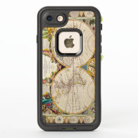  Antiek Franse kaart van de wereld 1755