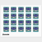 Antiek Franse Lavendelzeep Blank Vierkante Sticker (Vel)