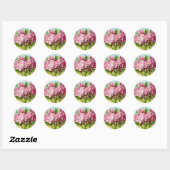 Antiek Franse Lila Ronde Sticker (Vel)