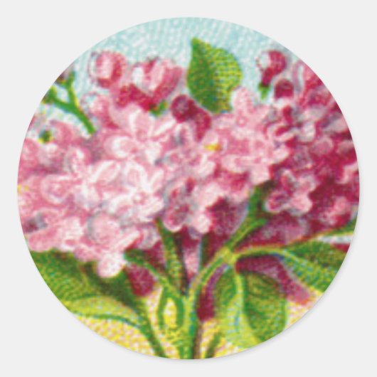 Antiek Franse Lila Ronde Sticker (Voorkant)