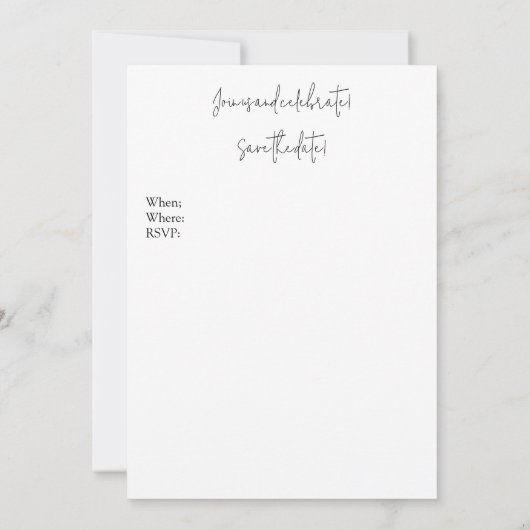 Antiek Franse Mode Borden en augustus kalender Save The Date (Achterkant)