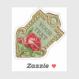 Antiek Franse parfum Roos Sticker