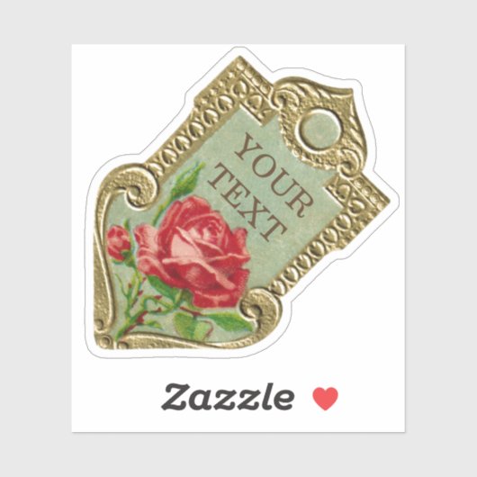 Antiek Franse parfum Roos Sticker (Vel)