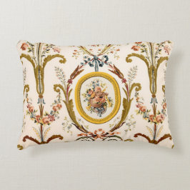 Antiek Franse Rococo Floral Gold Cream Elegant Accent Kussen