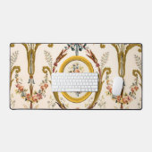 Antiek Franse Rococo Floral Gold Cream Elegant Bureaumat (Keyboard & Muis)