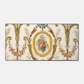Antiek Franse Rococo Floral Gold Cream Elegant Bureaumat (Voorkant)