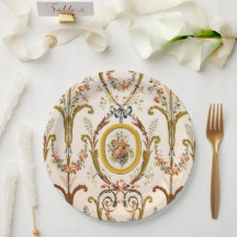 Antiek Franse Rococo Floral Gold Cream Elegant