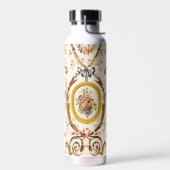 Antiek Franse Rococo Floral Gold Cream Elegant Waterfles (Links)